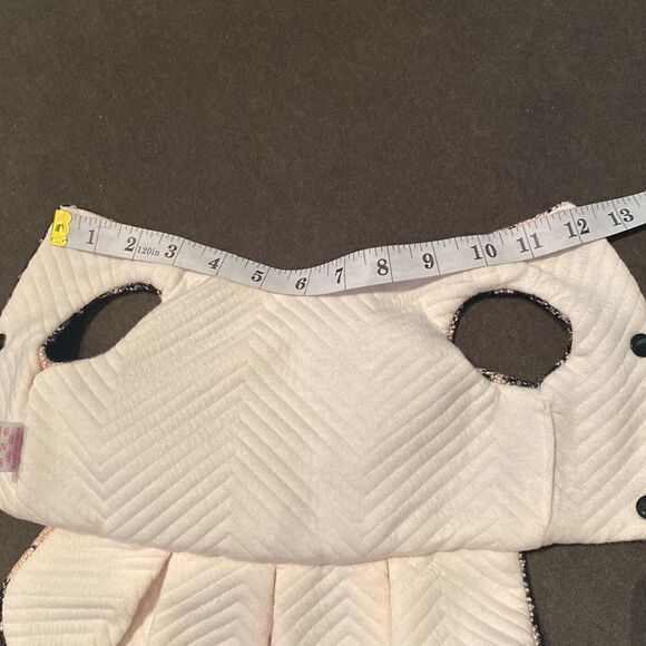 Dog Coat Pink & Black Plaid with Pleated Back Size M (small dog M) NWT - Picture 5 of 7